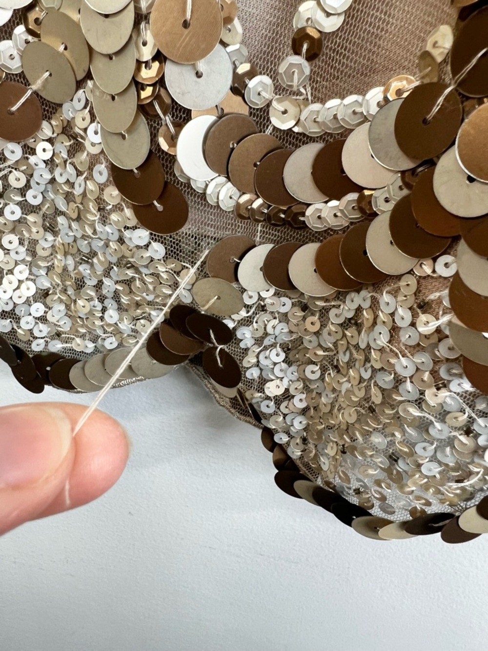 Sherri Hill beige brown sequin strapless sweetheart mini cocktail party dress 2 - Picture 16 of 17